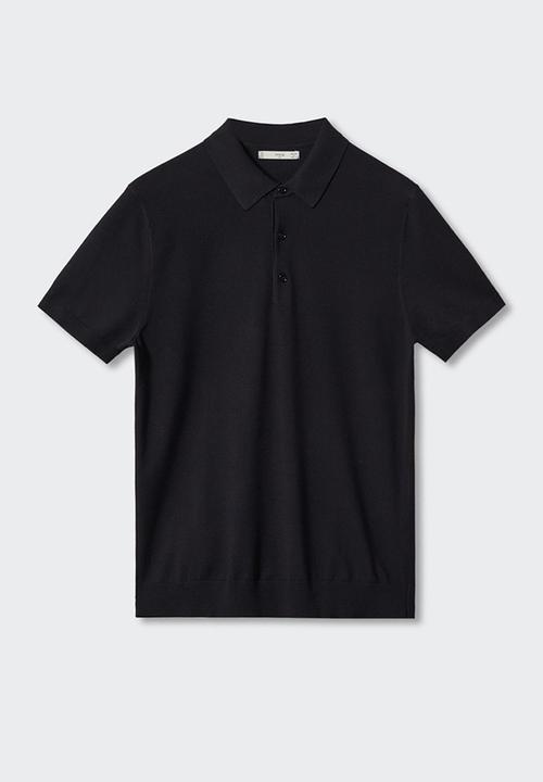 MANGO - Polo shirt arraona - black
