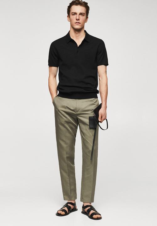 MANGO - Polo shirt arraona - black