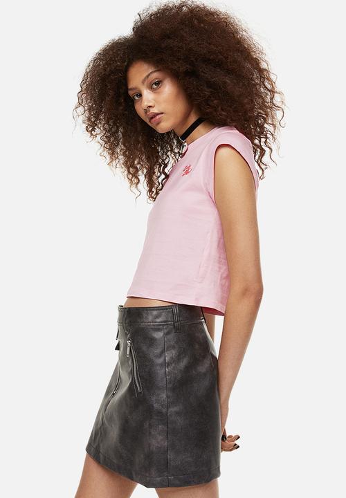 H&M - Printed top - light pink/lucky me! 