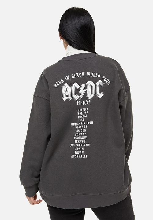 H&M - Oversized sweatshirt - dark grey/ac/dc 