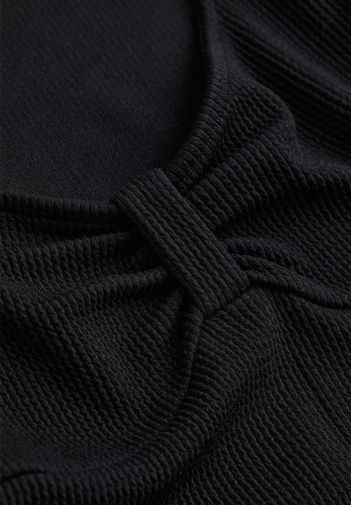 H&M - Ribbed jersey body - black