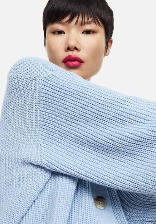 H&M - Rib-knit cardigan - light blue