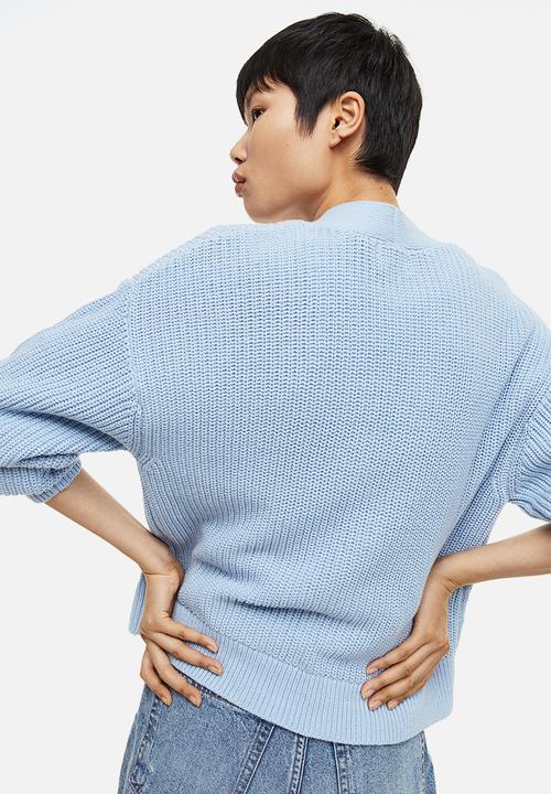 H&M - Rib-knit cardigan - light blue
