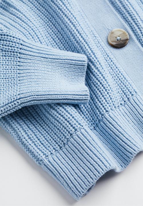 H&M - Rib-knit cardigan - light blue