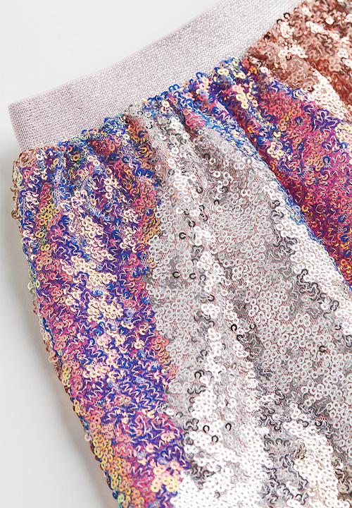 H&M - Sequined skirt - beige/gold-coloured