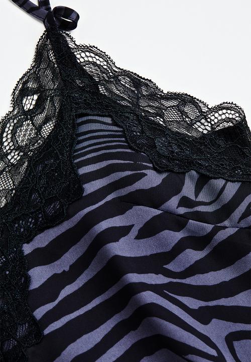 H&M - Pyjama cami top and shorts - purple 