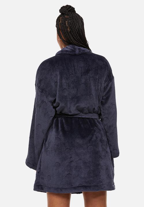 H&M - Fleece dressing gown - dark blue