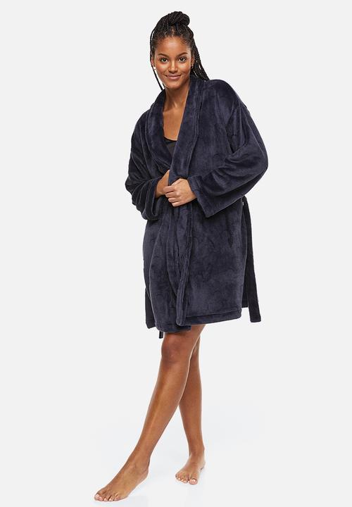 H&M - Fleece dressing gown - dark blue