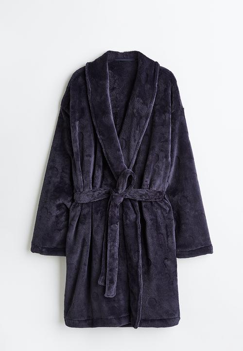 H&M - Fleece dressing gown - dark blue