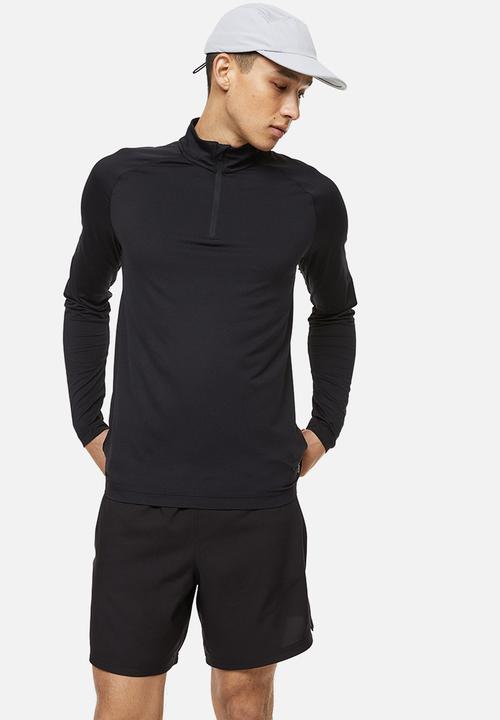 H&M - Long-sleeved sports top - black