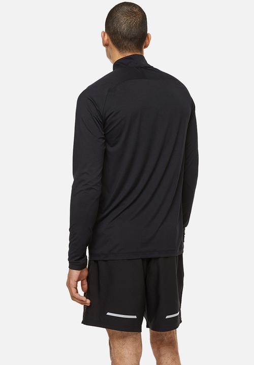 H&M - Long-sleeved sports top - black