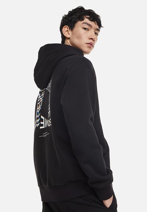 H&M - Relaxed fit printed hoodie - black / everywhere somewhere 
