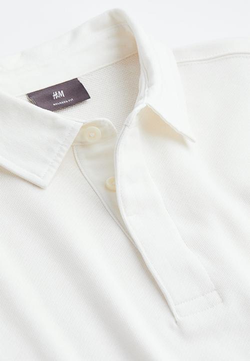 H&M - Relaxed fit polo shirt - white