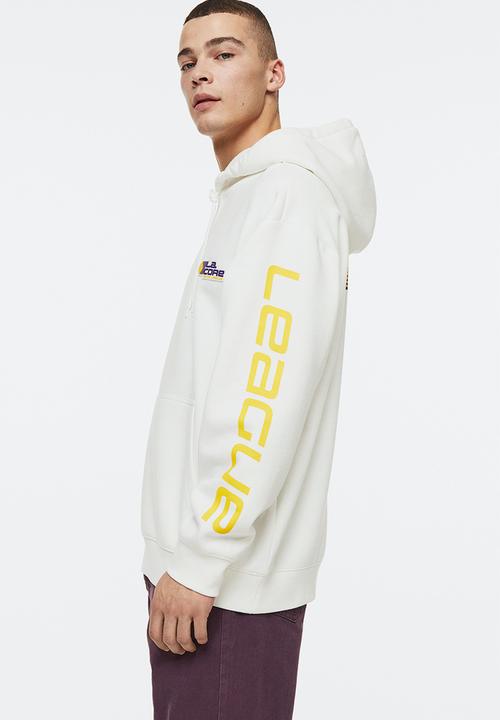 H&M - Relaxed fit printed hoodie - White / L.A. Core 