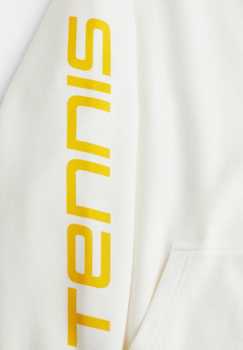 H&M - Relaxed fit printed hoodie - White / L.A. Core 