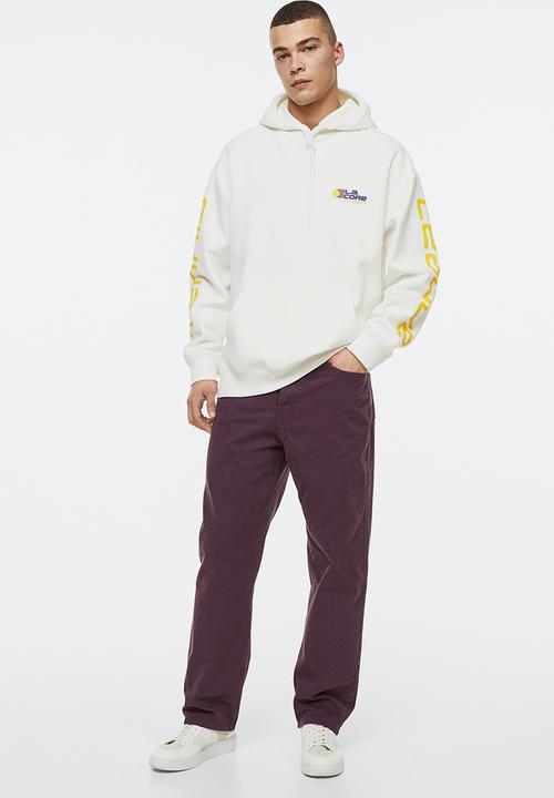H&M - Relaxed fit printed hoodie - White / L.A. Core 