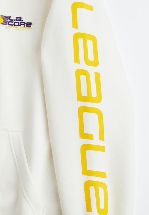 H&M - Relaxed fit printed hoodie - White / L.A. Core 