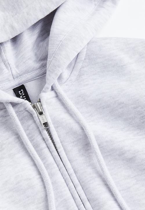 H&M - Short zip-through hoodie - grey