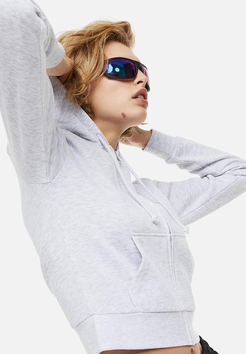 H&M - Short zip-through hoodie - grey