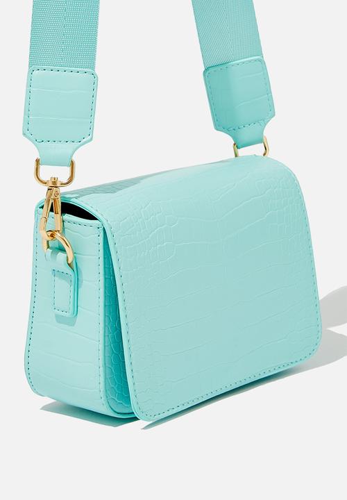 Typo - Cross body bag - minty skies textured