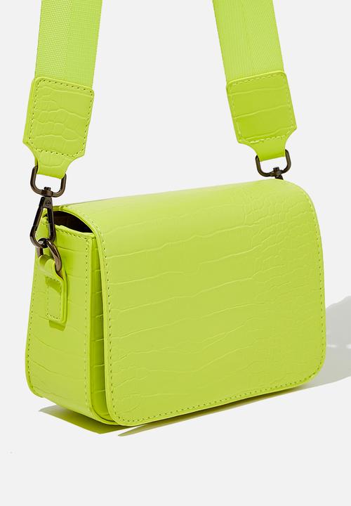 Typo - Cross body bag - lime textured