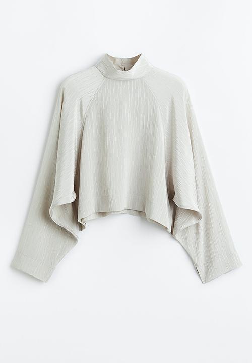 H&M - Batwing-sleeved blouse - grey