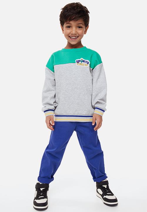 H&M - Oversized sweatshirt - light grey marl/block-coloured