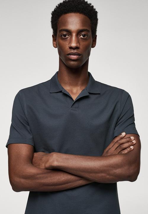 MANGO - Polo shirt taga - blue