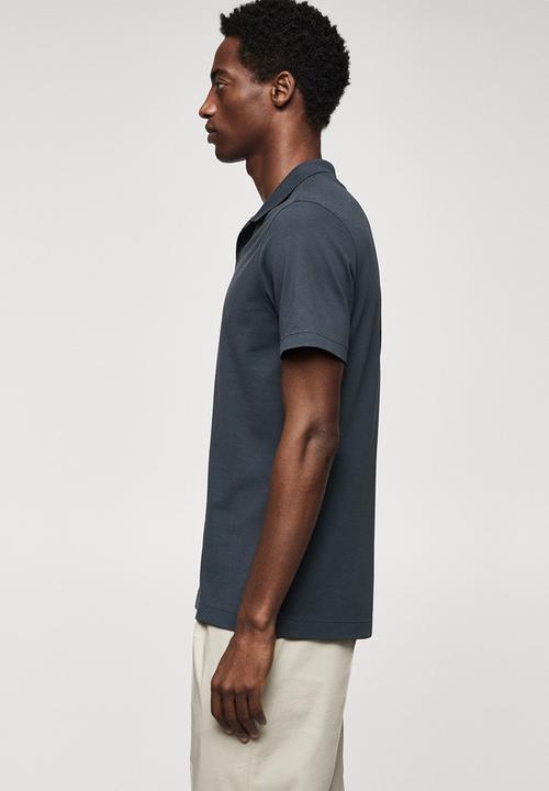 MANGO - Polo shirt taga - blue