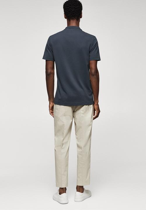 MANGO - Polo shirt taga - blue