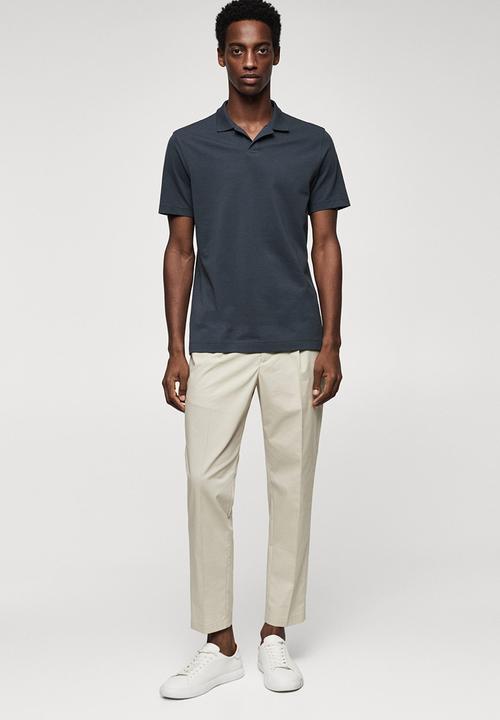 MANGO - Polo shirt taga - blue