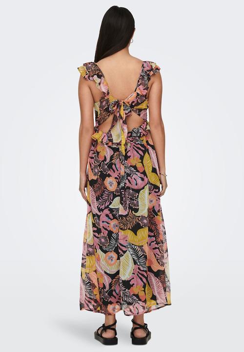 Jacqueline de Yong - Pixi open back midi dress wvn - multi