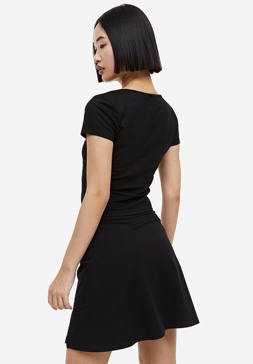 H&M - Cotton jersey top - black