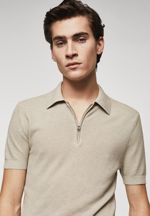 MANGO - Polo shirt charles - neutral