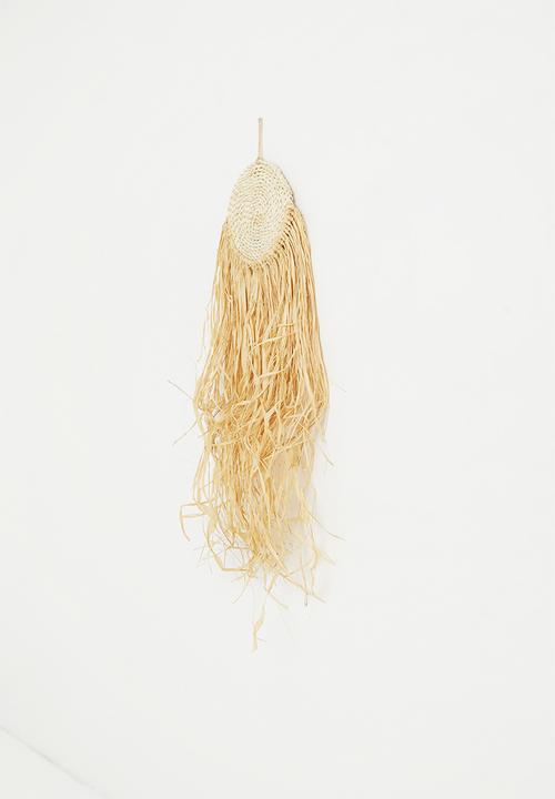 H&S - Raffia hanging décor - natural