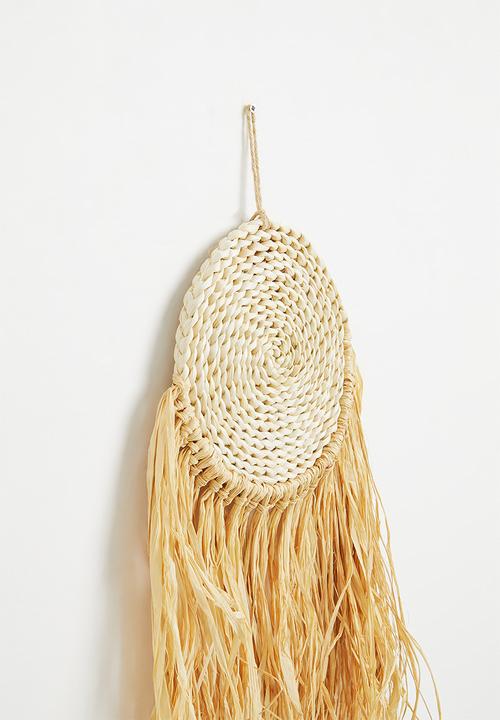 H&S - Raffia hanging décor - natural