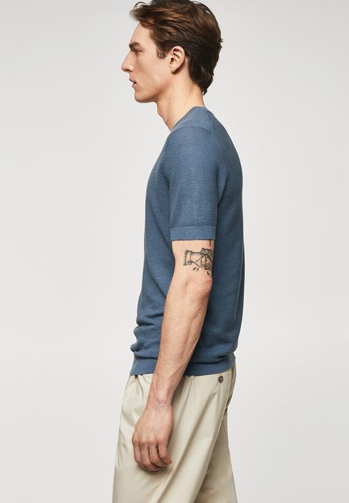 MANGO - T-shirt charles - blue