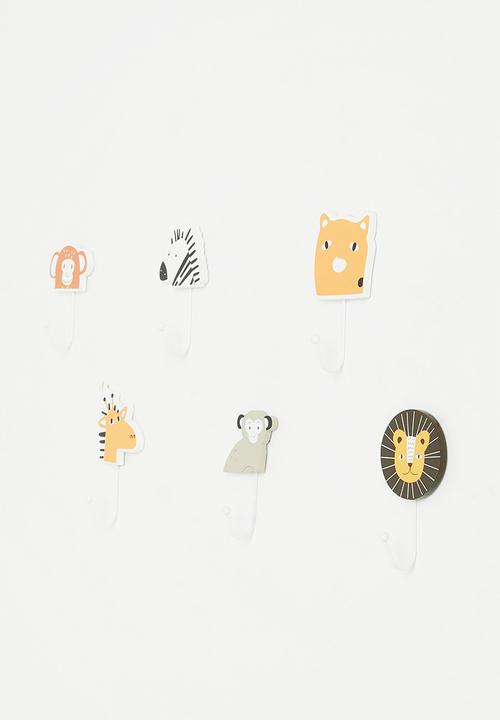 H&S - Coat rack set of 6- multi