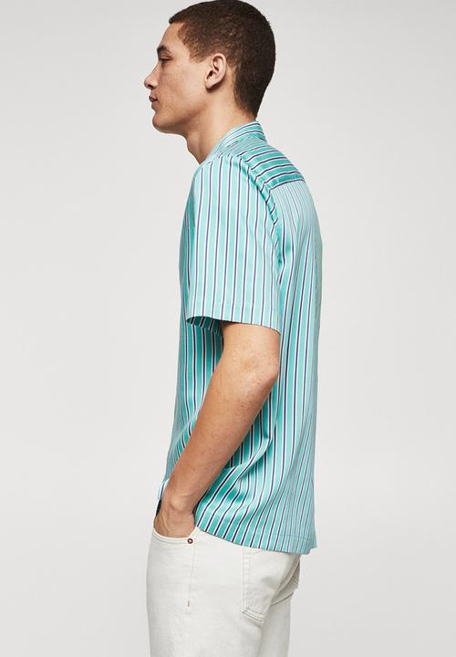MANGO - Shirt benalup - light blue
