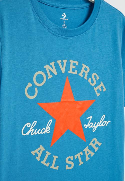 Converse - Teen Dissected chuck patch short sleeve - dial up blue