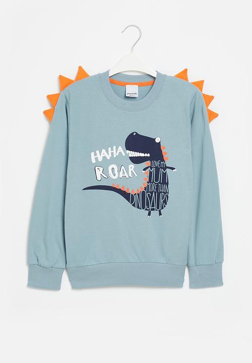 Pop Candy - Dino sweatshirt - blue & orange