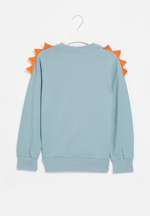 Pop Candy - Dino sweatshirt - blue & orange