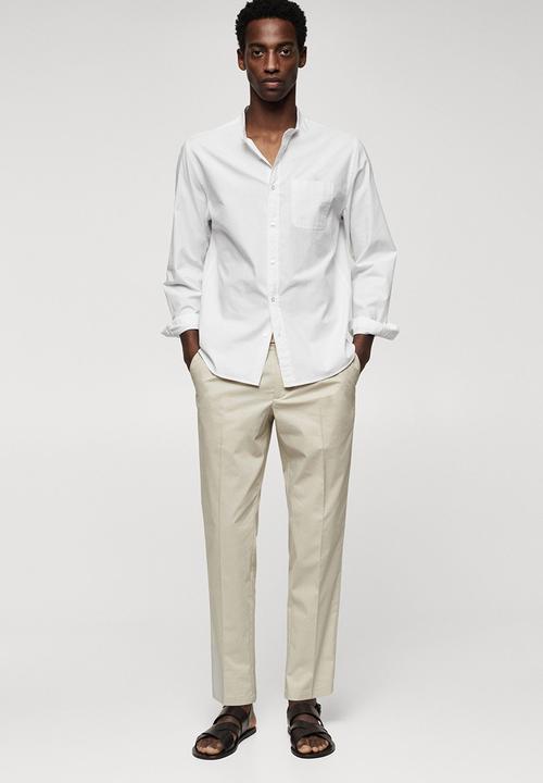 MANGO - Shirt bolonia - white
