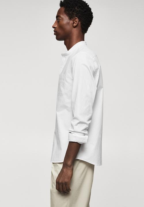 MANGO - Shirt bolonia - white