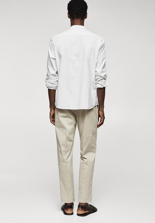 MANGO - Shirt bolonia - white
