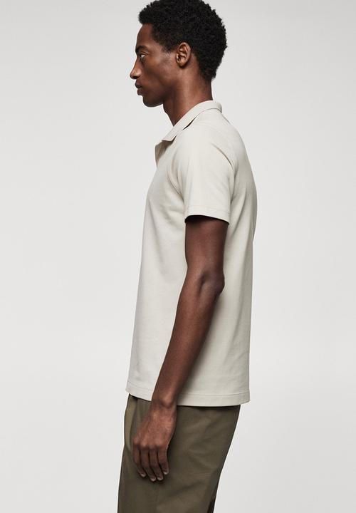 MANGO - Polo shirt taga - beige