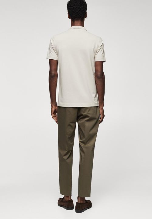 MANGO - Polo shirt taga - beige