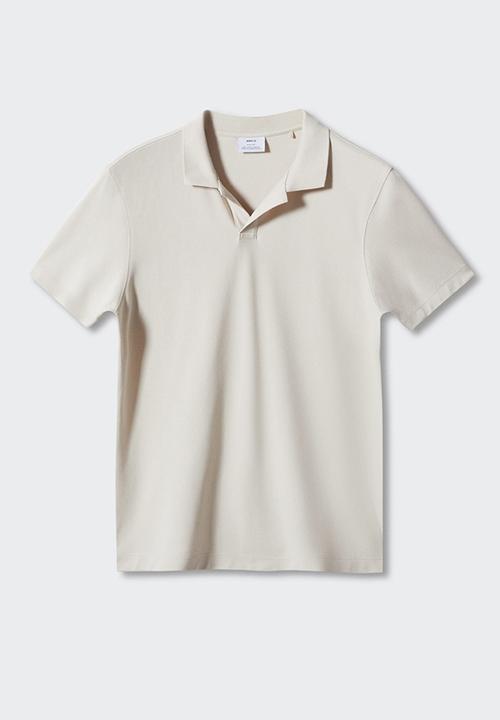MANGO - Polo shirt taga - beige