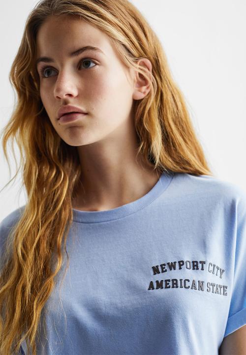 MANGO - T-shirt pasadena - sky blue