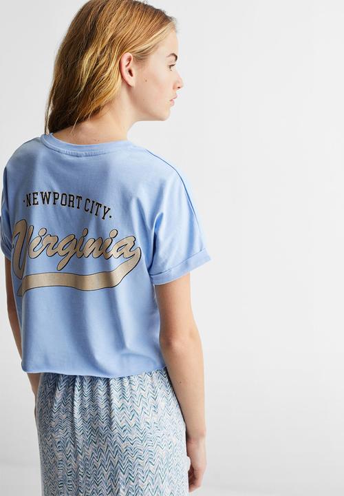 MANGO - T-shirt pasadena - sky blue
